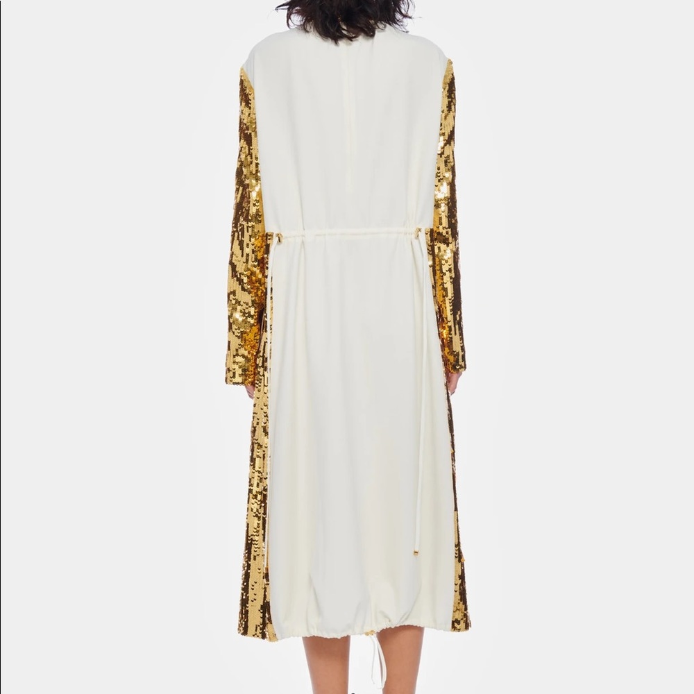 Tibi Ivory/Gold midi NWT XS high neck - Picture 6 of 11